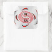 OG! ilu Quadratischer Aufkleber (Tasche)