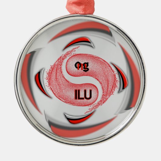 OG! ilu Silbernes Ornament (Vorne)