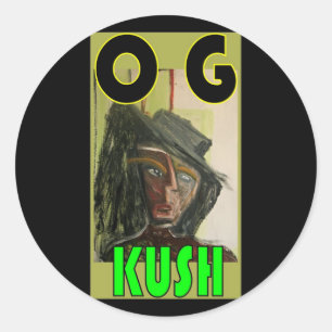 OG KUSH RUNDER AUFKLEBER