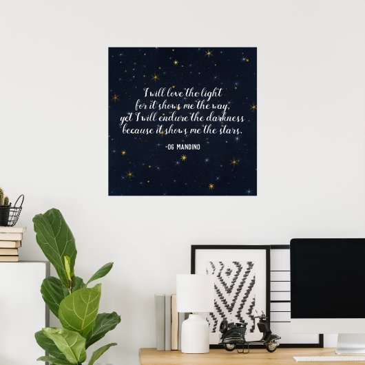Og Mandino Stars Quote Celestial Poster (Heimbüro)