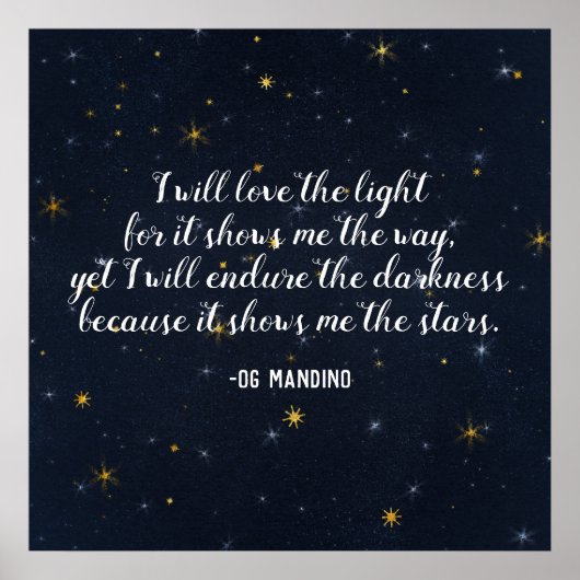 Og Mandino Stars Quote Celestial Poster (Vorne)