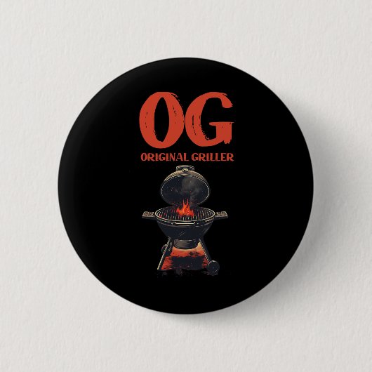 Og Original Griller Grillen Byrbecue Pitmaster Gri Button (Vorderseite)
