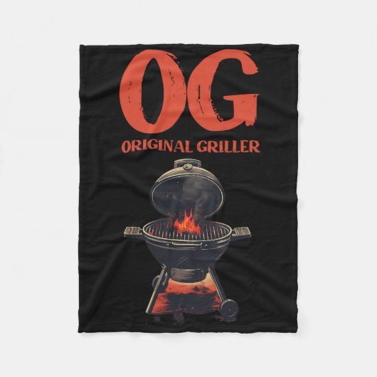Og Original Griller Grillen Byrbecue Pitmaster Gri Fleecedecke (Vorderseite)