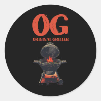 Og Original Griller Grillen Byrbecue Pitmaster Gri Runder Aufkleber