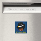 OG Pimpgrim: Original Gangsta Pimp Pilgrim Magnet (In Situ (Geschirrspüler))