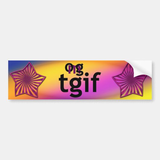OG! tgif Autoaufkleber (Vorne)