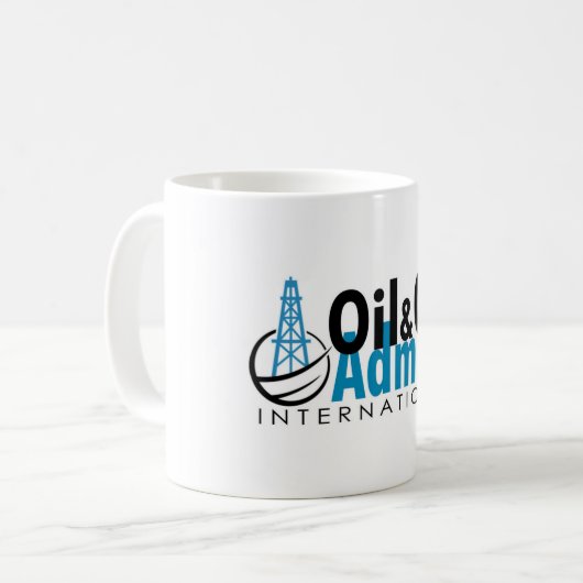 OGA internationale Logo-Schale Kaffeetasse (Vorderseite Links)