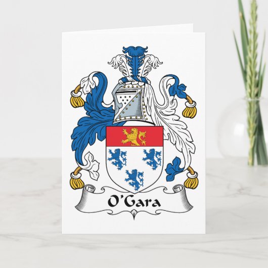 O'Gara Familienwappen Karte (Vorderseite)