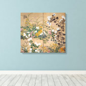 Ogata Korin Flowering Leinwanddruck (Insitu (Holzboden))