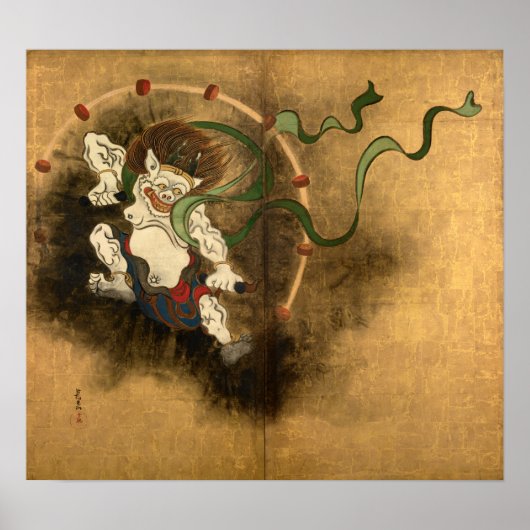 Ogata Kōrin Thunder Gott Poster (Vorne)