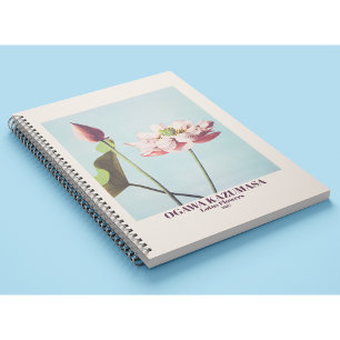 Ogawa Kazumasa Lotus Blume Rosa Kunstvoll wandern Notizblock