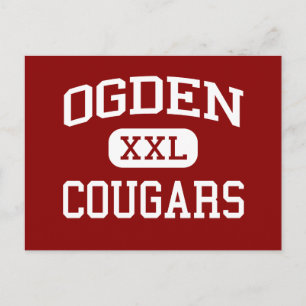 Ogden - Cougars - Mittel - Oregon Stadt Oregon Postkarte