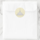 Ogden Temple labels Runder Aufkleber (Tasche)