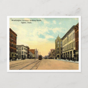 Ogden UT Washington St Ansicht 1916 Vintage Postkarte