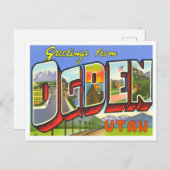 Ogden, Utah Big Letters Postcard Postkarte (Vorne/Hinten)