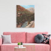 Ogden, Utah - Ogden Canyon View & River Leinwanddruck (Insitu (Wohnzimmer))