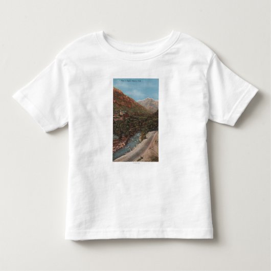 Ogden, Utah- - Ogdenschlucht-Ansicht u. Fluss Kleinkind T-shirt (Vorderseite)
