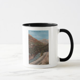 Ogden, Utah- - Ogdenschlucht-Ansicht u. Fluss Tasse