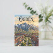Ogden Utah Postkarte (Stehend Vorderseite)