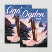 Ogden, Utah Ski-Poster (Vorne/Hinten)