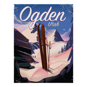 Ogden, Utah-Skiplakat Poster