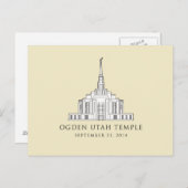 Ogden Utah Tempel. 21. September 2014. Postkarte (Vorne/Hinten)