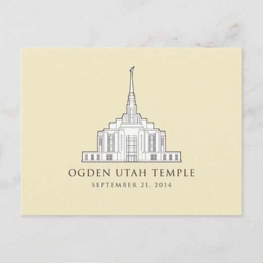 Ogden Utah Tempel. 21. September 2014. Postkarte (Vorderseite)