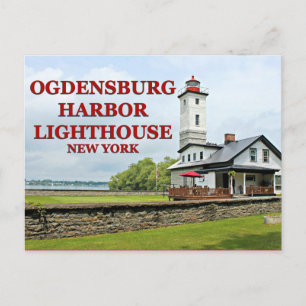 Ogdensburg Harbour Lighthouse, New York Postcard Postkarte