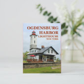 Ogdensburg Harbour Lighthouse, New York Postcard Postkarte (Stehend Vorderseite)