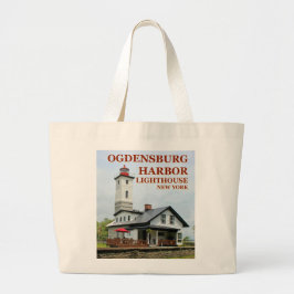 Ogdensburg Harbour Lighthouse, New York Tote Bag Jumbo Stoffbeutel