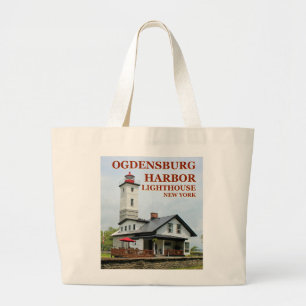 Ogdensburg Harbour Lighthouse, New York Tote Bag Jumbo Stoffbeutel