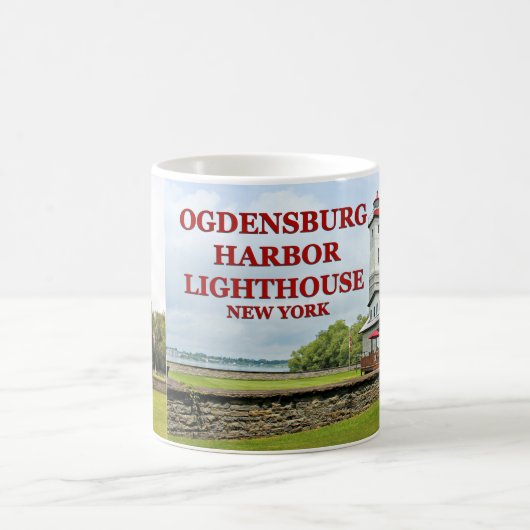 Ogdensburg Harbour Lighthouse, New Yorker Tasse (Mittel)