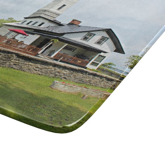 Ogdensburg Harbour Lighthouse NY Cutting Board Schneidebrett (Ecke)