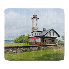 Ogdensburg Harbour Lighthouse NY Cutting Board Schneidebrett