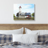 Ogdensburg Harbour Lighthouse, NY Wrapped Canvas Leinwanddruck (Insitu (Schlafzimmer))