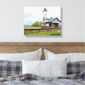 Ogdensburg Harbour Lighthouse, NY Wrapped Canvas Leinwanddruck (Insitu (Schlafzimmer))