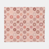 Ogee Boho Blume Fleecedecke (Vorderseite (Horizontal))