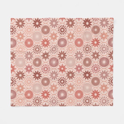 Ogee Boho Blume Fleecedecke (Vorderseite (Horizontal))
