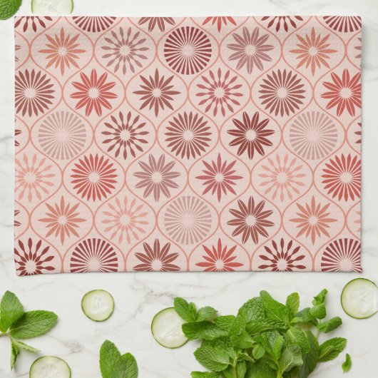 Ogee Boho Blume Geschirrtuch (Gefaltet)