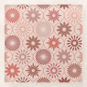Ogee Boho Blume Glasuntersetzer (Vorderseite)