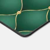 Ogee Gold Diamond tufted Dunkelgrün Schreibtischunterlage (Ecke)