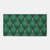 Ogee Gold Diamond tufted Dunkelgrün Schreibtischunterlage (Vorderseite)