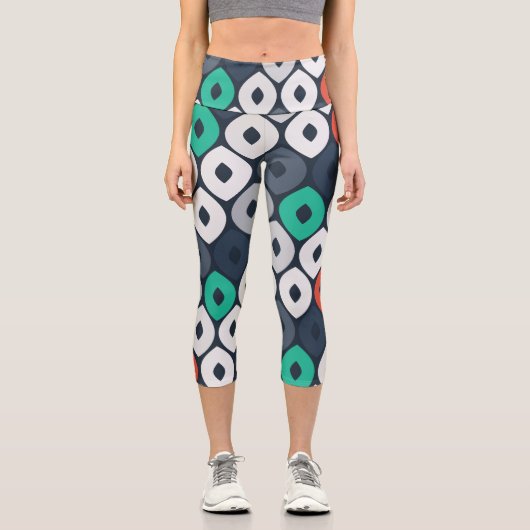 Ogee Pattern Capri Leggings (Vorderseite)