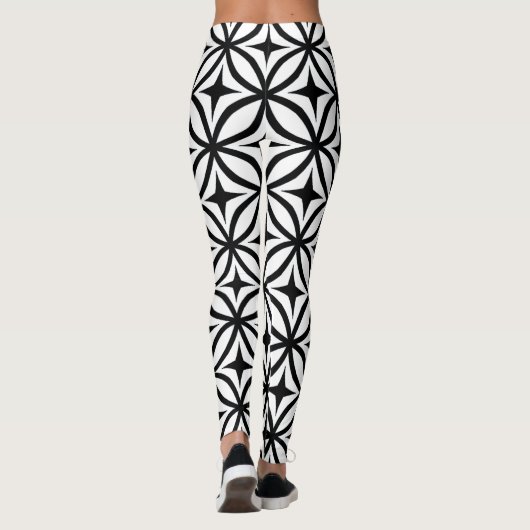 Ogee und Star Repeat Pattern Leggings (Rückseite)