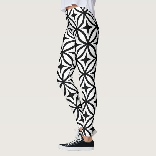 Ogee und Star Repeat Pattern Leggings (Links)