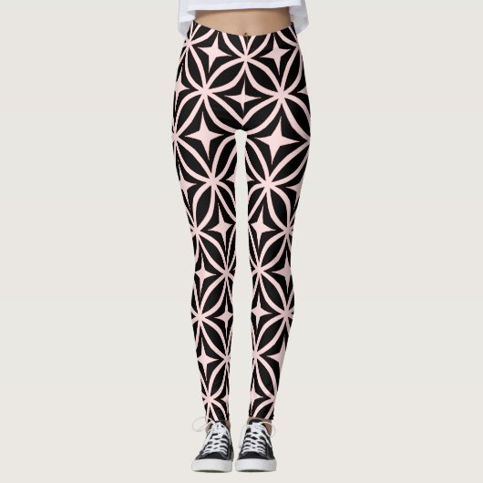 Ogee und Star Repeat Pattern Leggings (Vorderseite)