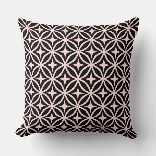 Ogee und Star Repeat Pattern Throw Pillow Kissen (Vorderseite)