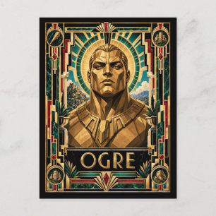 Oger, Art Deco Mythisch Postkarte