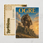 Oger, Gothic Fantasy-Monster Postkarte (Vorne/Hinten)