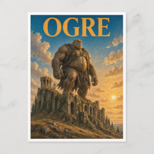 Oger, Gothic Fantasy-Monster Postkarte